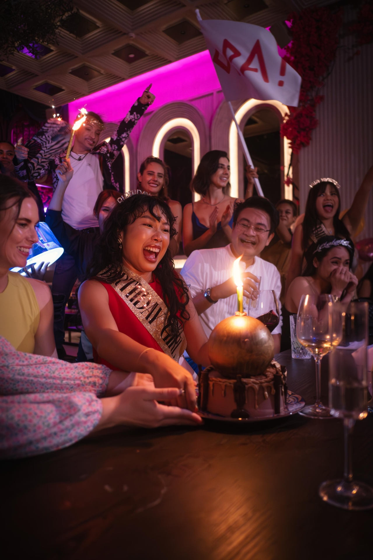 Candlelit birthday surprise at Aesops